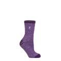 Ladies 1 Pair SOCKSHOP Heat Holders 2.3 TOG Plain and Patterned Slipper Socks Florence Purple 4-8 Ladies