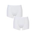 2 Pack White 24/7 Basic Natural Cotton Boxer Shorts Men's 34 Mens - Sloggi