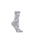 Ladies 1 Pair Thought Summer Poppies Organic Cotton Socks Pebble Grey 4-7 Ladies