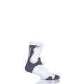 1 Pair White Athletic Fusion Socks Unisex 3-5.5 Ladies - 1000 Mile