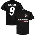 Galácticos Madrid Benzema 9 Team T-shirt - Black - 5XL