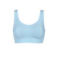 1 Pack Soft Turquoise Zero Feel Seamfree Bralette Top with Removable Pads Ladies Large - Sloggi