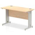 Impulse 1200/600 Rectangle Silver Cable Managed Leg Desk Maple