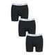 3 Pack Black Cotton Stretch Longer Leg Boxer Brief Shorts Men's Medium - Calvin Klein