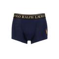 Mens 1 Pair Ralph Lauren Stretch Cotton Classic Trunks Cruise Navy Gold S