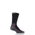 1 Pair Black / Grey Made in Finland Hiking Socks Unisex 8.5-11 Unisex - Uphill Sport