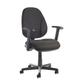 Bilbao fabric operators chair with lumbar support and adjustable arms - black