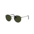 Ray-Ban Sunglasses Unisex Round Metal - Gunmetal Frame Green Lenses 50-21