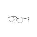 Ray-Ban Eyeglasses Unisex Rb6485 Optics - Black On Transparent Frame Clear Lenses Polarized 53-19