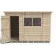 Forest Garden 10x6 Pent Overlap Pressure Treated Wooden Garden Shed