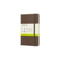 Earth Brown Plain Hard Notebook Pocket