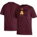Men's adidas Maroon Arizona State Sun Devils Locker Lines Softball Fresh T-Shirt