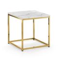 Marble Top Side Table with Gold Legs - Julian Bowen