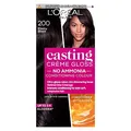 L'Oreal Paris Casting Creme Gloss Semi-Permanent Hair Dye, Black Hair Dye 200 Ebony Black