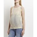 River Island Womens Maternity Cream Textured Lace Tank Top
