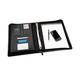 Monolith Leather Look Zipped Ring Binder With A4 Pad A4 Black