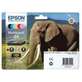 Epson 24 Ink Cartridge Photo HD Elephant CMYK/Light Cyan/Light Magenta