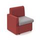 Alto modular reception seating with right hand arm - forecast grey