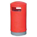 Outdoor Hooded Top Bin 110 Litres Easy Clean Red 4022704