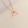 Double Initial Necklace, Personalised Monogram Christmas Gift, Couple Mother Gift For Her, Anniversary