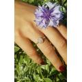 Gemstone Ring ~ Moonstone Rose Quartz Ring~ Sterling Silver Rings Handmade Adjustable Dainty Rings
