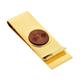 Gold Finish Money Clip With Wooden 15mm Insert Laser Engraved Bicycle Design