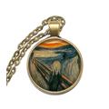 The Scream Necklace, Edvard Munch, Skriet, Painter, Norwegian, Glass Pendant, Handmade Jewelry, Art Pendant Necklace