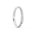 Platinum Offset Diamond Full Eternity Ring/Wedding Micro Sett Hatton Garden