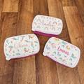Personalised Snack Box - Kids Lunch Bag Girls Rainbow Mermaid Unicorn Tub