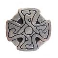 st Just in Roseland Celtic Cross Large Pewter Pin Badge - Hand Made in Cornwall