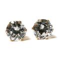 9Ct Gold Cz Stud Earrings 8mm Round With Free Gift Box