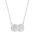 Silver Ladies' Half Double Sovereign Coin Necklet - Sterling 17