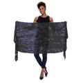 Black & Purple Silk Statement Scarf For Women, Long Wrap Shawl, Spring Fashion 2022, Eco Friendly Gift Friend, Dressy