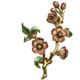 Enamel, Gold & Pearl Briar Rose Brooch, Circa 1860