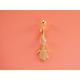 14K Real Solid Yellow Gold Dangling Turtle Belly Button Ring Piercing