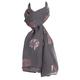 Elegant Grey Mulberry Tree Scarf With Pink Metallic Foil Print Classy Ritzy Scarves Wrap Shawl Ideal Gift