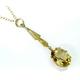 Edwardian Citrine 9Ct Rose Gold Necklace Negligee Pendant 16