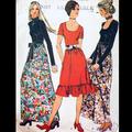 70S Dress Pattern, Maxi Evening Ruffled Patterns Dresses, Cottage Core, Simplicity 9602 B34