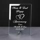 Personalised Engraved Happy Anniversary Glass Plaque Elegant Gift