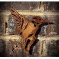 Large Exterior Rustic Kingfisher Water Bird Garden Wall Art House Gate Fence Shed Sign Hanging Metal Bath Feeder