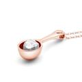 Raw Diamond Necklace Spoon-April Birthstone For Women-Rose Gold Necklace-Rough Diamond Pendant-Necklace With Spoon Jewelry-Simple