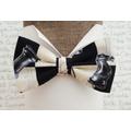 Chess Print Bow Tie, Ties For Men, Players Chequerboard Chessboard Tie