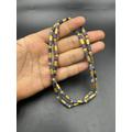 Ancient Unique Old Lapis Lazuli Tube Shape Beads Necklace Solid 18K Gold Excellence Quality