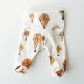 Baby Footie Pants L Gift Tights Leggings Fitted Oeko Tex Hot Air Balloon Print Handmade Footed Pants