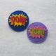 Sew Your Own Felt Pow Pin Badge Kit, Die Cut Felt Superhero Brooch Kit