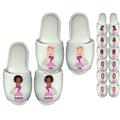 Personalised Mermaid Slippers - Childrens Kids Gift Custom Purple African American Girl Water Under The Sea Ariel Little Mermaid