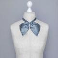 Light Blue Bow Tie, Silk Tie For Women, Necktie Skinny Women Office Wear