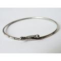 Unisex Silver Bangle Industrial Urban Style, Oxidized Bracelet For Men & Women, Jewelry Gifts