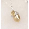 Gold Plated & Silver Personalised Acorn Necklace