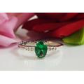 Emerald Engagement Rings For Women Emerald Green Ring Wedding Anniversary Gift